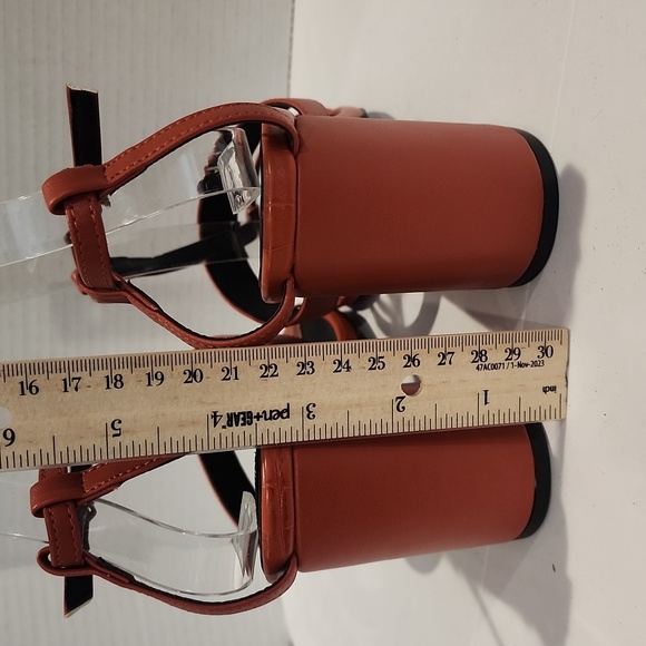 NEW! Strappy Block Heels - Open Almond Toe - Picture 5 of 7